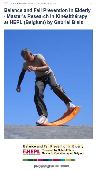 Balance and Fall Prevention in Elderly · Master's Research in Kinésithérapy at HEPL (Belgium)